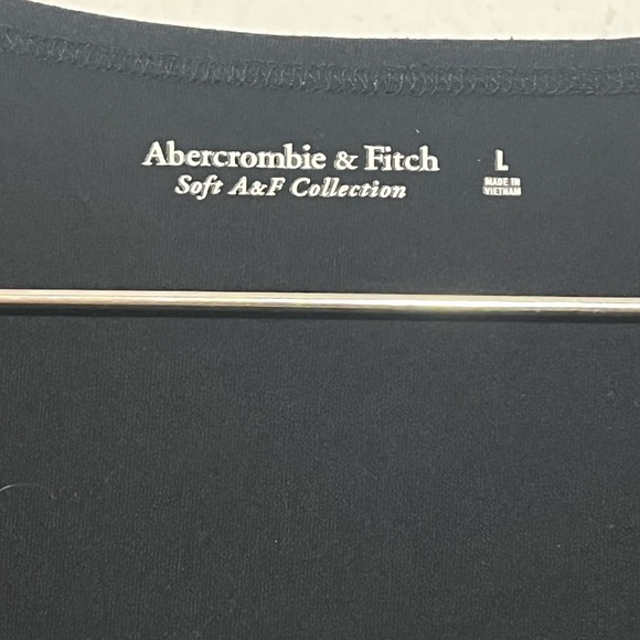 Abercrombie & Fitch Womens Bodysuit Black Long Sleeve Stretch V Neckline Large - Picture 6 of 7